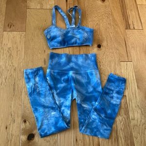 Free people good karma blue tie-dye set